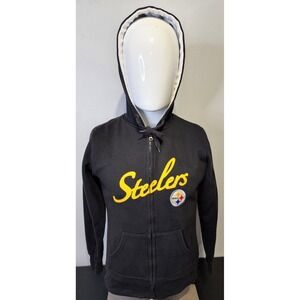 Pittsburgh Steelers NFL Team Apparel Womens Size Small‎ Zip Up Hoodie Sweatshirt